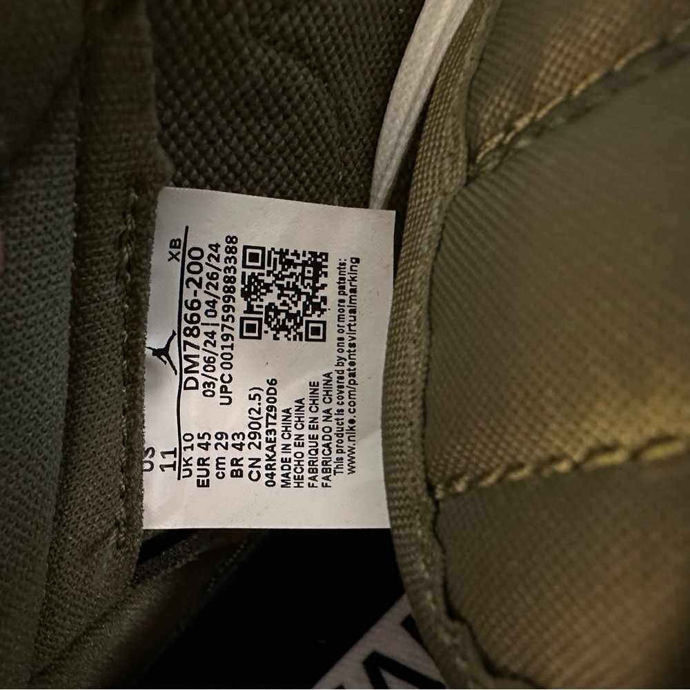 Size 11- 2024 Men's Jordan 1 Retro Low OG SP Travis Scott Med Olive DM7866-200 - Picture 10 of 11